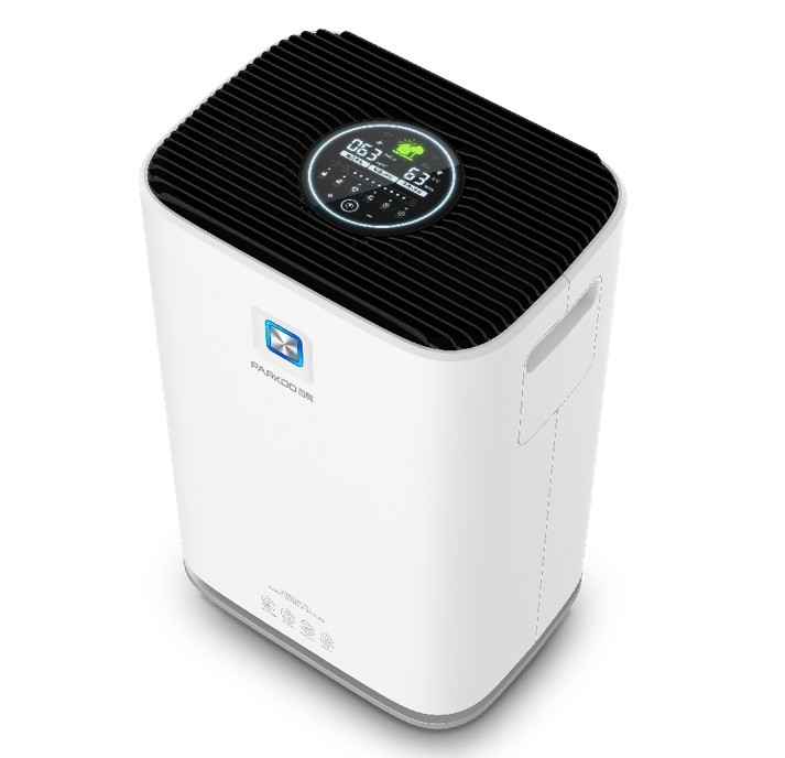 Deshumidificador inteligente Bluetooth TFT LCD PM2.5 Indicador de calidad del aire HEPA H11 WiFi de aniones de carbono