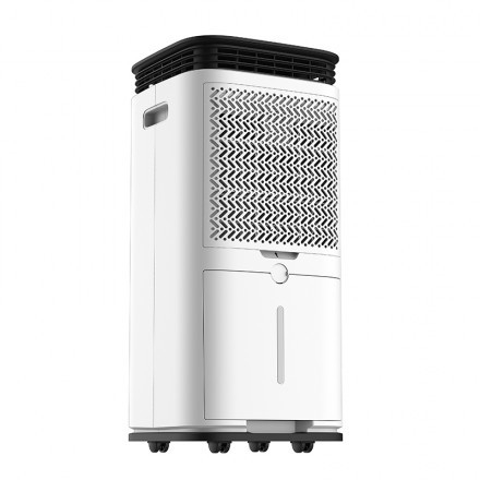 Deshumidificador para el hogar de 16L Whisper LED 2.2L Torre de tanques 360° Salidas de viento con toque completo Pantalla oculta