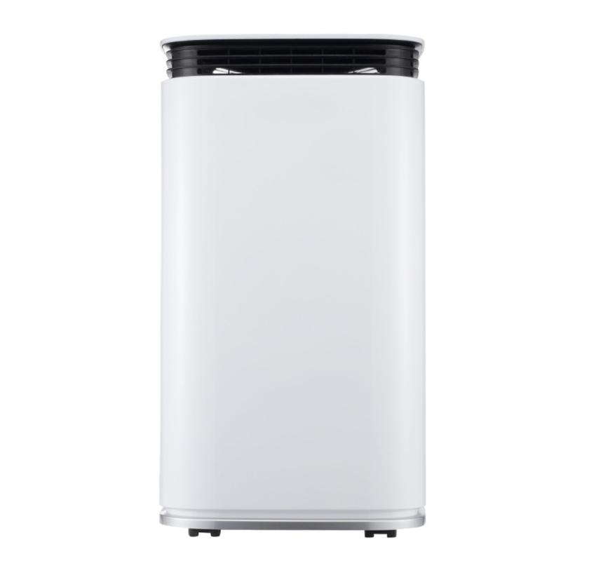 Deshumidificador para el hogar de 16L Whisper LED 2.2L Torre de tanques 360° Salidas de viento con toque completo Pantalla oculta